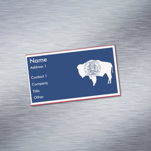 ワイオミング旗付き名刺マグネット マグネット名刺 (インサイチュ)