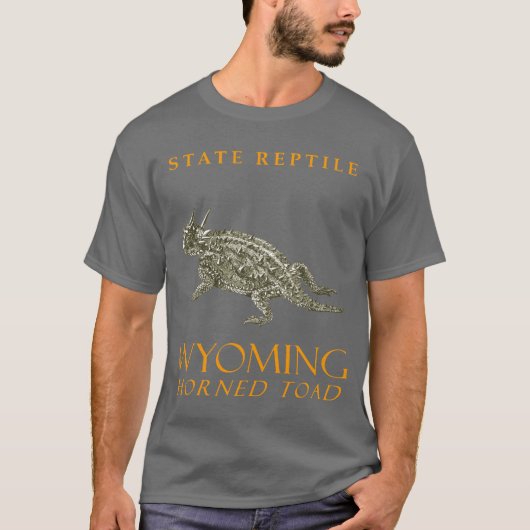 ワイオミング準州の爬虫類 ツホシトカゲ Tシャツ (正面)