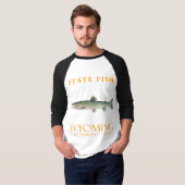 ワイオミング準州の魚、カットスロートトラウト Tシャツ (正面フル)
