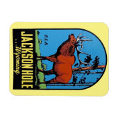 ワイオミング磁石ジャクソンホール マグネット (横)