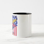 ワイオミング米国国旗 ツートーンマグカップ (中央)
