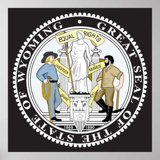 ワイオミング素晴らしシール ポスター (正面)