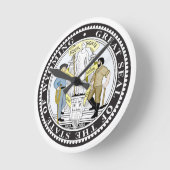ワイオミング素晴らしシール ラウンド壁時計 (傾斜)