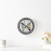 ワイオミング素晴らしシール ラウンド壁時計 (ホーム)