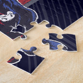 ワイオミング統一された州レトロ州マップヴィンテージUSA ジグソーパズル (側面)