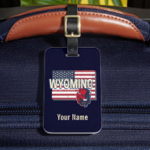 ワイオミング統一された州レトロ州マップヴィンテージUSA