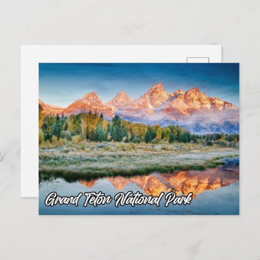 ワイオミング美しいグランドテトン国立公園 ポストカード (正面/裏面)