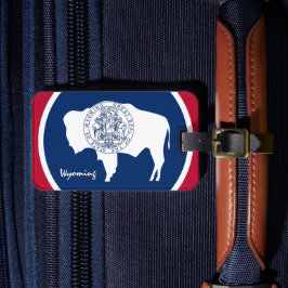 ワイオミング荷物タグ、愛国的ワイオミング国旗 ラゲッジタグ