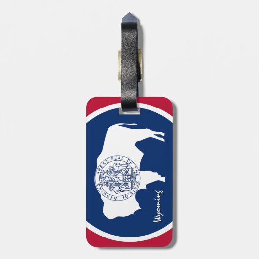 ワイオミング荷物タグ、愛国的ワイオミング国旗 ラゲッジタグ (裏面縦)