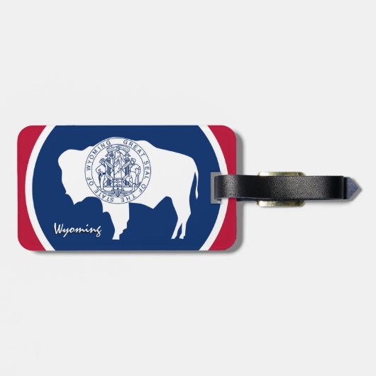 ワイオミング荷物タグ、愛国的ワイオミング国旗 ラゲッジタグ (裏面横)
