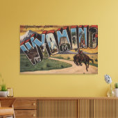 ワイオミング(カウボーイ)ラージレターのシーンワイオミング キャンバスプリント (インサイチュ (リビング))