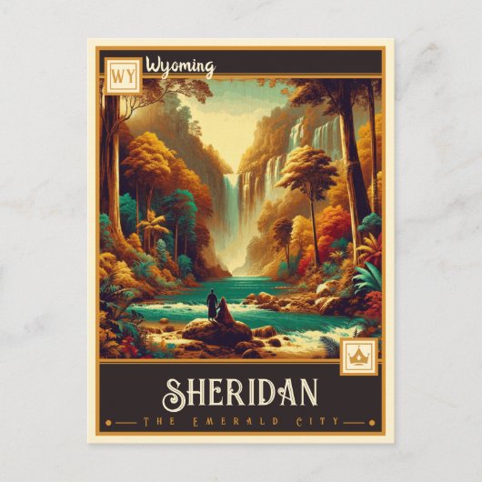 ワイオミング・シェリダン |ヴィンテージ ポストカード (正面)