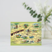 ワイオミング ヴィンテージ ポストカード マップ (スタンド正面)