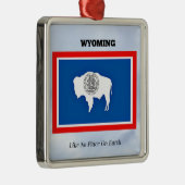 ワイオミング、地球上の任意の場所 メタルオーナメント (右)