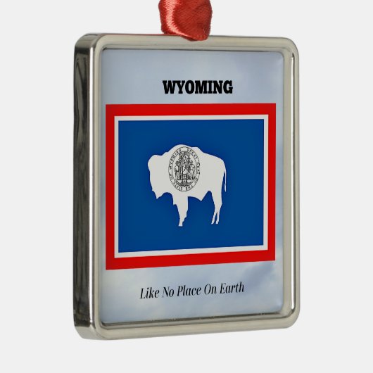 ワイオミング、地球上の任意の場所 メタルオーナメント (右)