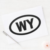 ワイオミング – 4楕円の車のシールのシート 楕円形シール (封筒)