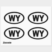 ワイオミング – 4楕円の車のシールのシート 楕円形シール (シート)