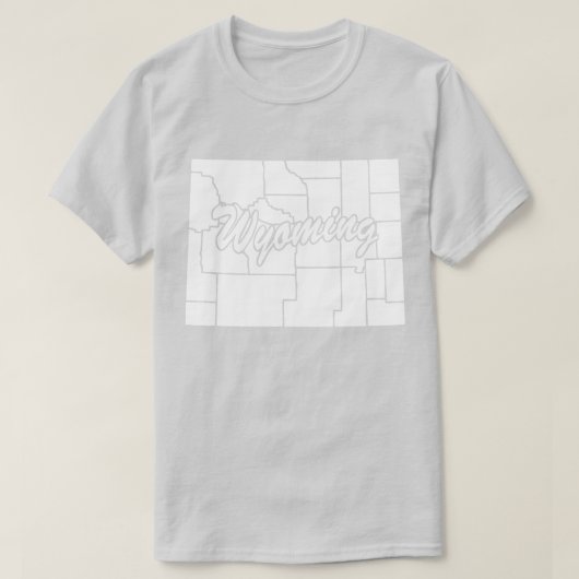 ワイオミングTシャツの州 Tシャツ (デザイン正面)