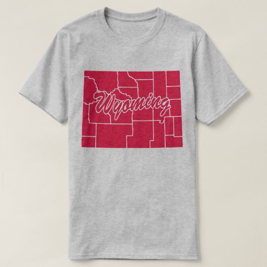 ワイオミングTシャツの州 Tシャツ (デザイン正面)