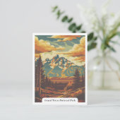 ワイオミングUSAグランドテトン国立公園 ポストカード (スタンド正面)