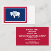 ワイオミンサイト国旗、ワイオミング州旗 名刺 (正面/裏面)