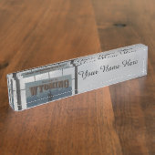 ワイオミンデスクへようこそプレート デスクネームプレート (側面)