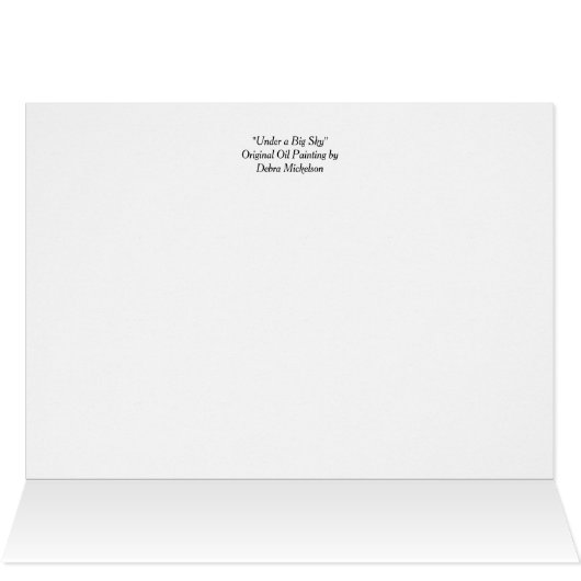 ワイオミンバイソンファインアートすべての行事グリーティングカード (内部横(上))