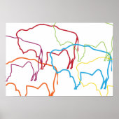 ワイオミンバイソンプライドぼやけ ポスター (正面)