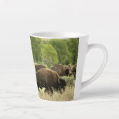 ワイオミンバイソン自然動物写真 カフェラテマグ (右)