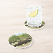 ワイオミンバイソン自然動物写真 コースター (側面)