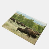 ワイオミンバイソン自然動物写真 ドアマット (アングル)