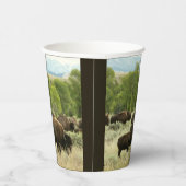 ワイオミンバイソン自然動物写真 紙コップ (右)