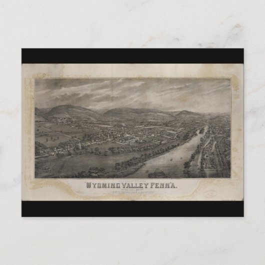 ワイオミンバレーペンシルバニア州ワイオミングの村 ポストカード (正面)