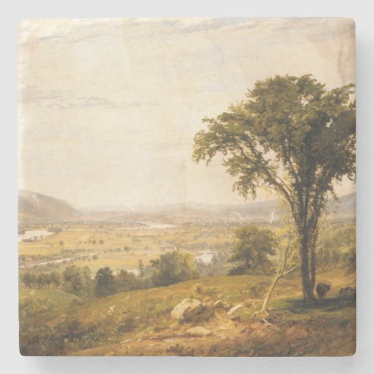 ワイオミンバレー、ペンシルバニア州(ヴィンテージ風景) ストーンコースター (正面)