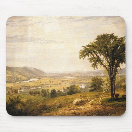 ワイオミンバレー、ペンシルバニア州(ヴィンテージ風景) マウスパッド (正面)