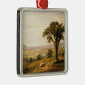 ワイオミンバレー、ペンシルバニア州(ヴィンテージ風景) メタルオーナメント (右)