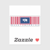 ワイオミンバーコードフラグ州のプライド シール (シート)