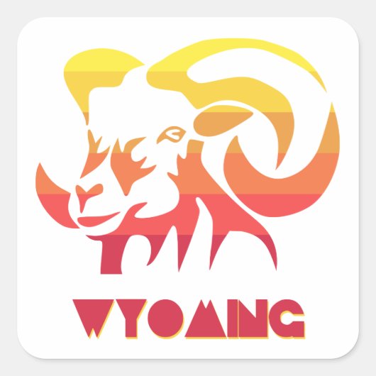 ワイオミンビグーンヒツジ スクエアシール (正面)