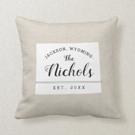 ワイオミンファミリーモノグラム州装飾用クッション クッション