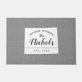 ワイオミンファミリーモノグラム州doormat ドアマット