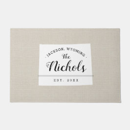 ワイオミンファミリーモノグラム州doormat ドアマット