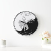 ワイオミンフェイクグ州クォーター ラージ壁時計 (ホーム)