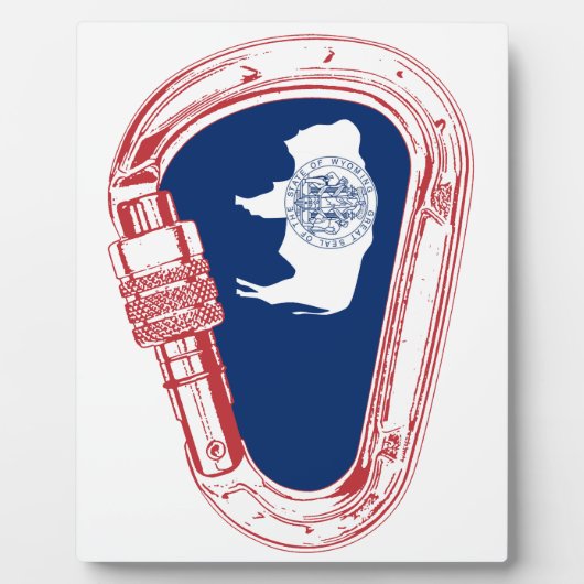 ワイオミンフラッグ登山カラビナー フォトプラーク (正面)