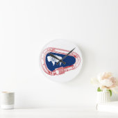 ワイオミンフラッグ登山カラビナー ラウンド壁時計 (ホーム)