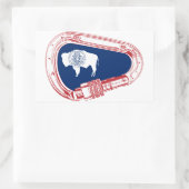 ワイオミンフラッグ登山カラビナー 長方形シール (バッグ)