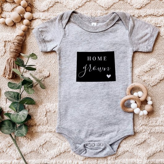 ワイオミンホームグロウン州ティー ベビーボディスーツ