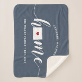 ワイオミンホーム州 パーソナライズされた シェルパブランケット (正面)