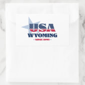 ワイオミンマイホーム州ステッカー 長方形シール (バッグ)
