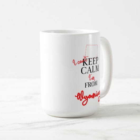 ワイオミン保グから来たのは落ち着かない コーヒーマグカップ (正面右)
