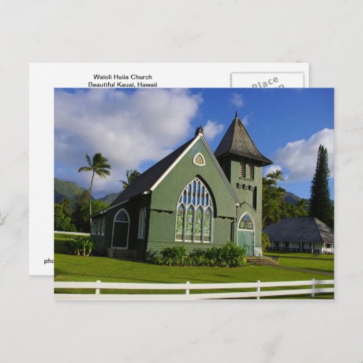 ワイオリフイアチャーチ – カウアイ ポストカード (正面/裏面)